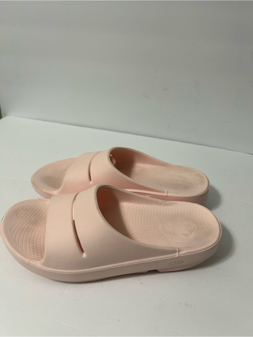 Oofos OOmega OOahh Slide Womens 9 Pink Stardust Platform Recovery Sandals Shoes - Picture 4 of 10